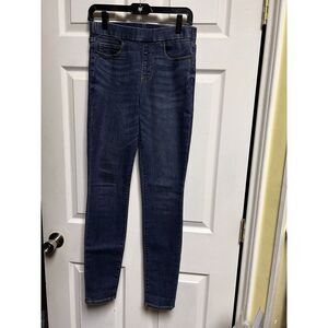 Lands' End Jeans Size 2 Blue Denim Mid-Rise Pull On Skinny 5-Pocket Jegging 0179